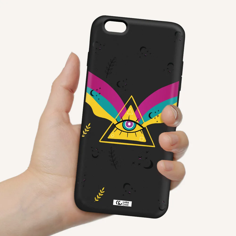 One-Eyed Pyramid Apple iPhone 6S Silicone black Case