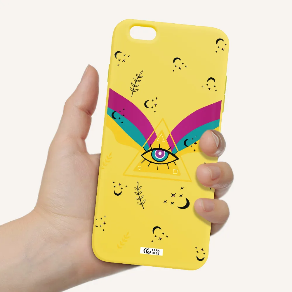 One-Eyed Pyramid Apple iPhone 6S Silicone canary yellow Case