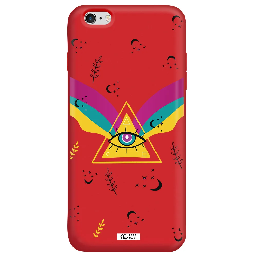 One-Eyed Pyramid Apple iPhone 6S Silicone Imperial Red Case