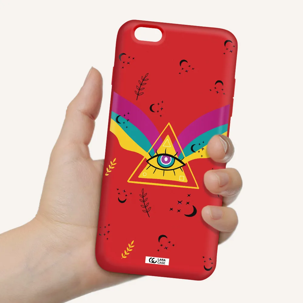One-Eyed Pyramid Apple iPhone 6S Silicone Imperial Red Case