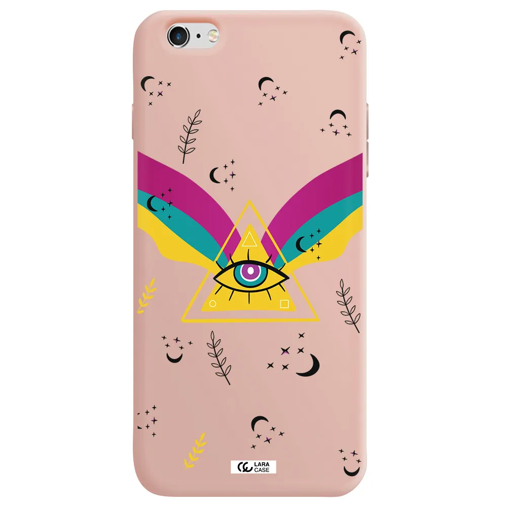 One-Eyed Pyramid Apple iPhone 6S Silicone pastel pink Case