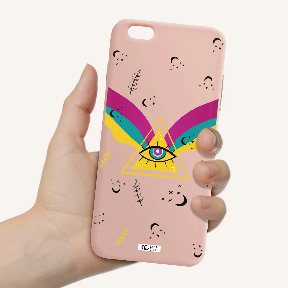 One-Eyed Pyramid Apple iPhone 6S Silicone pastel pink Case