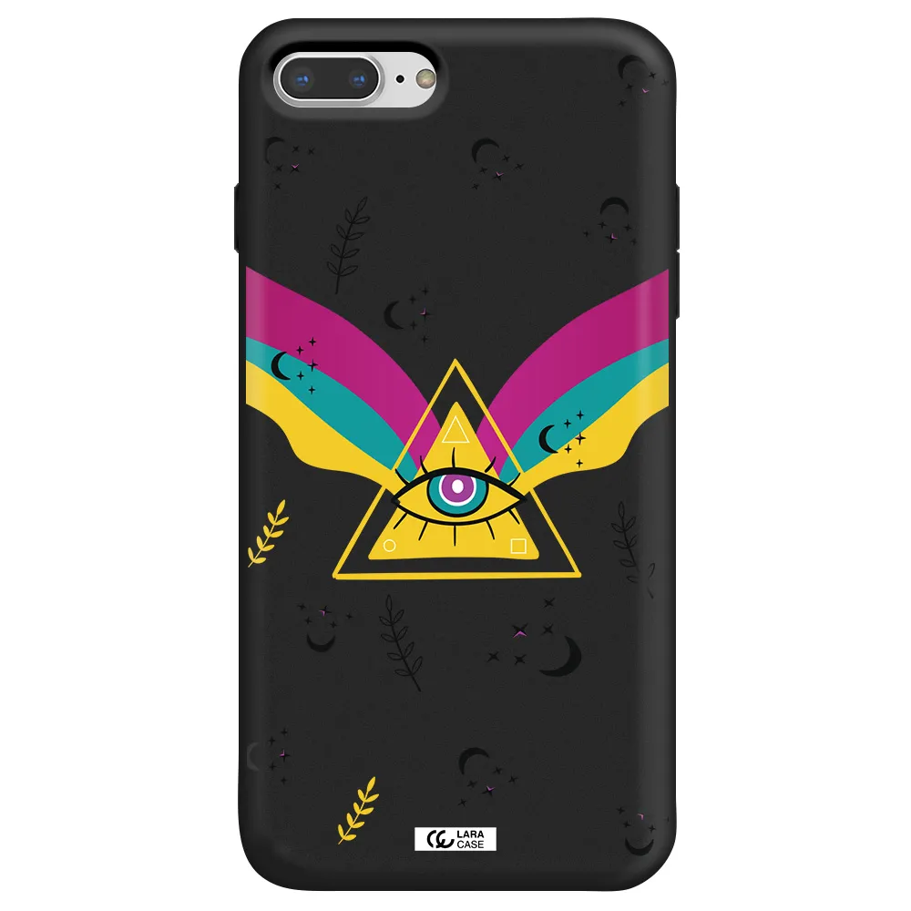 One-Eyed Pyramid Apple iPhone 7 plus Silicone black Case