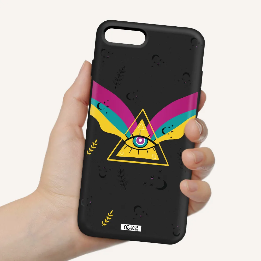 One-Eyed Pyramid Apple iPhone 7 plus Silicone black Case