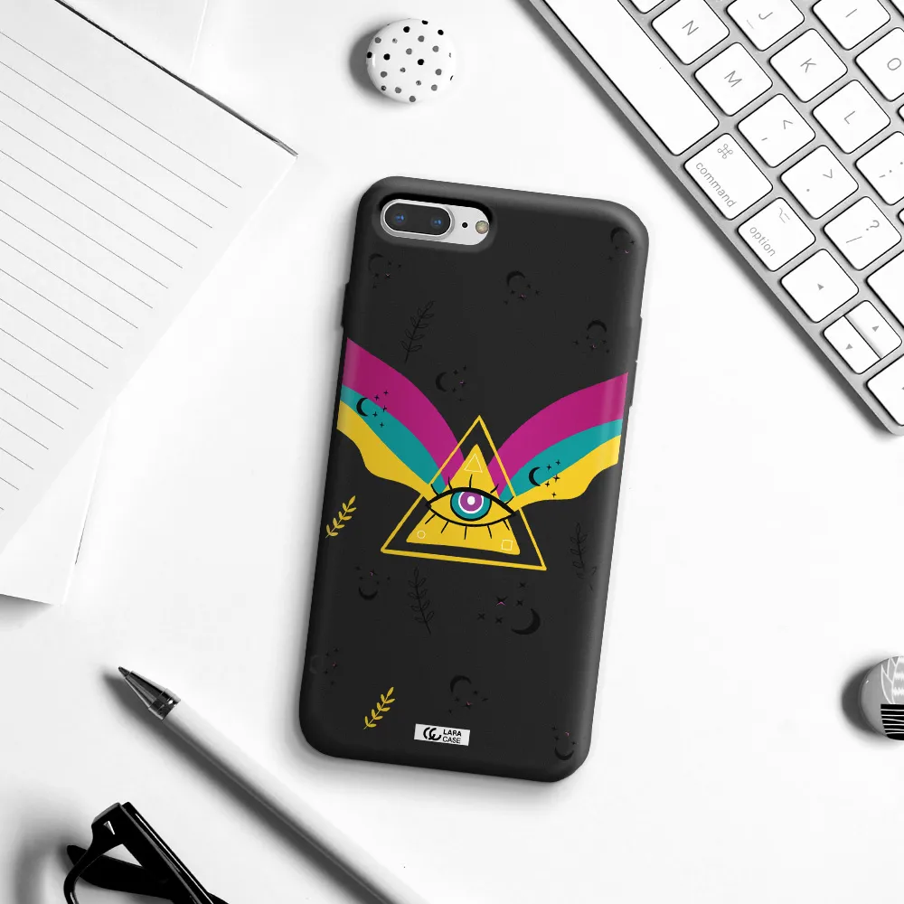 One-Eyed Pyramid Apple iPhone 7 plus Silicone black Case