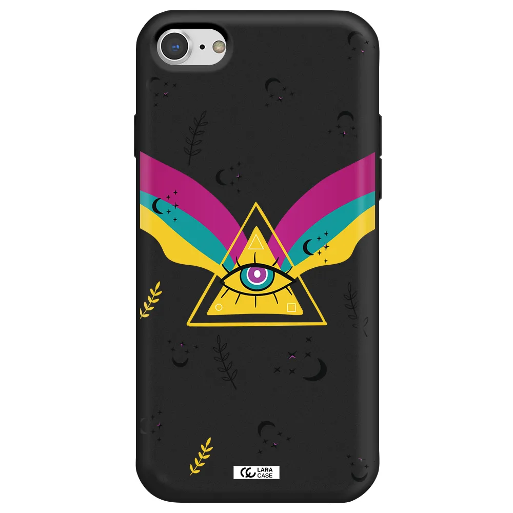 One-Eyed Pyramid Apple iPhone 7 Silicone black Case