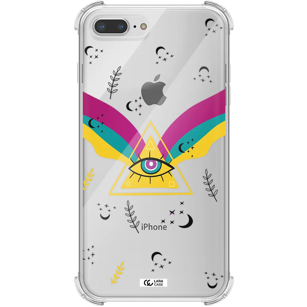 One-Eyed Pyramid Apple iPhone 8 plus Clear PC Case