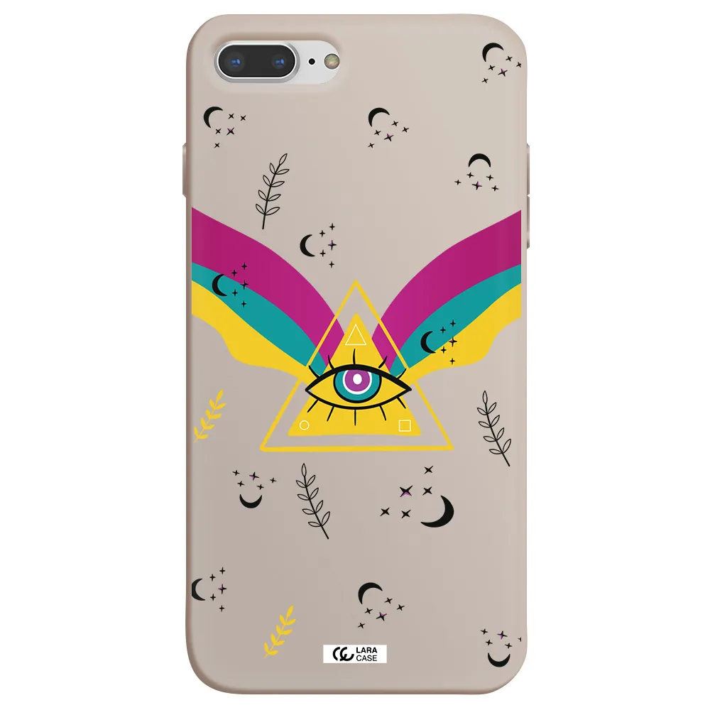 One-Eyed Pyramid Apple iPhone 8 plus Silicone Stone Case