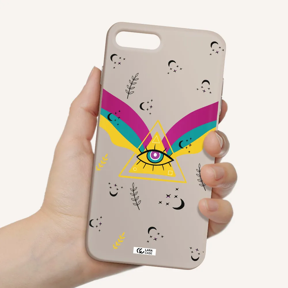 One-Eyed Pyramid Apple iPhone 8 plus Silicone Stone Case