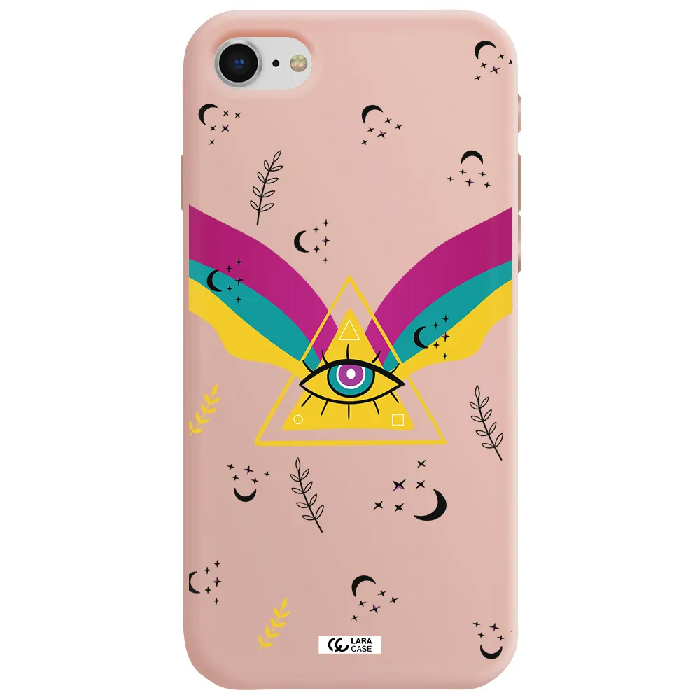 One-Eyed Pyramid Apple iPhone se 2020 Silicone pastel pink Case