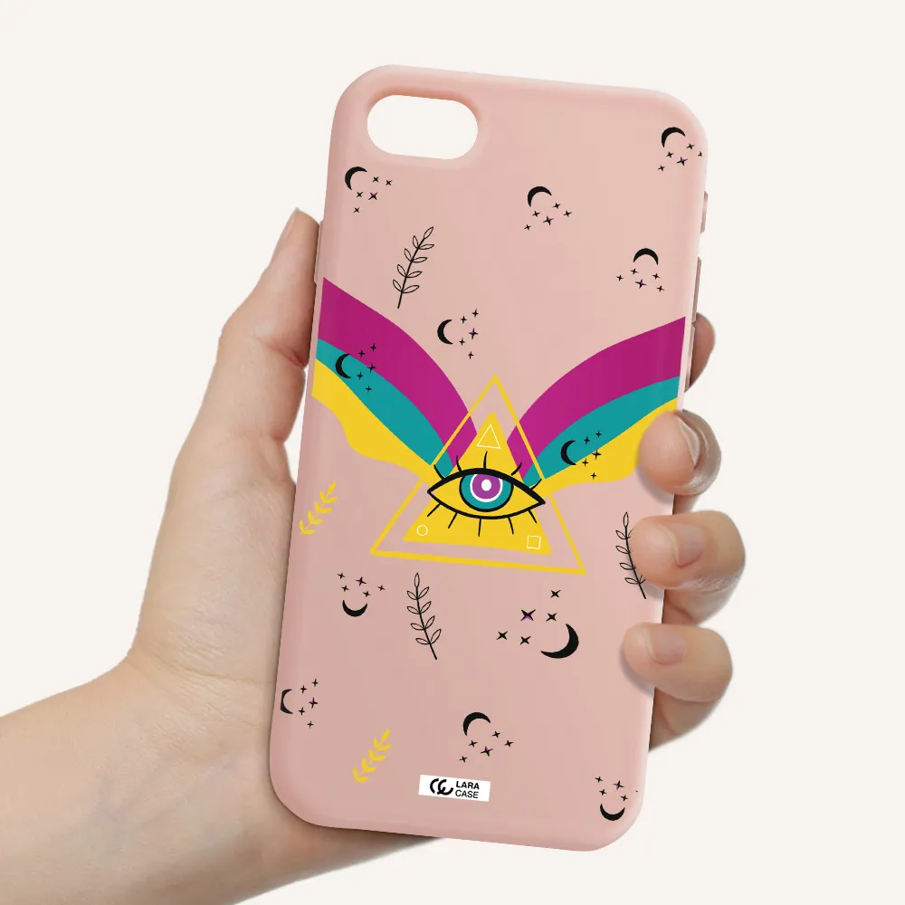 One-Eyed Pyramid Apple iPhone se 2020 Silicone pastel pink Case