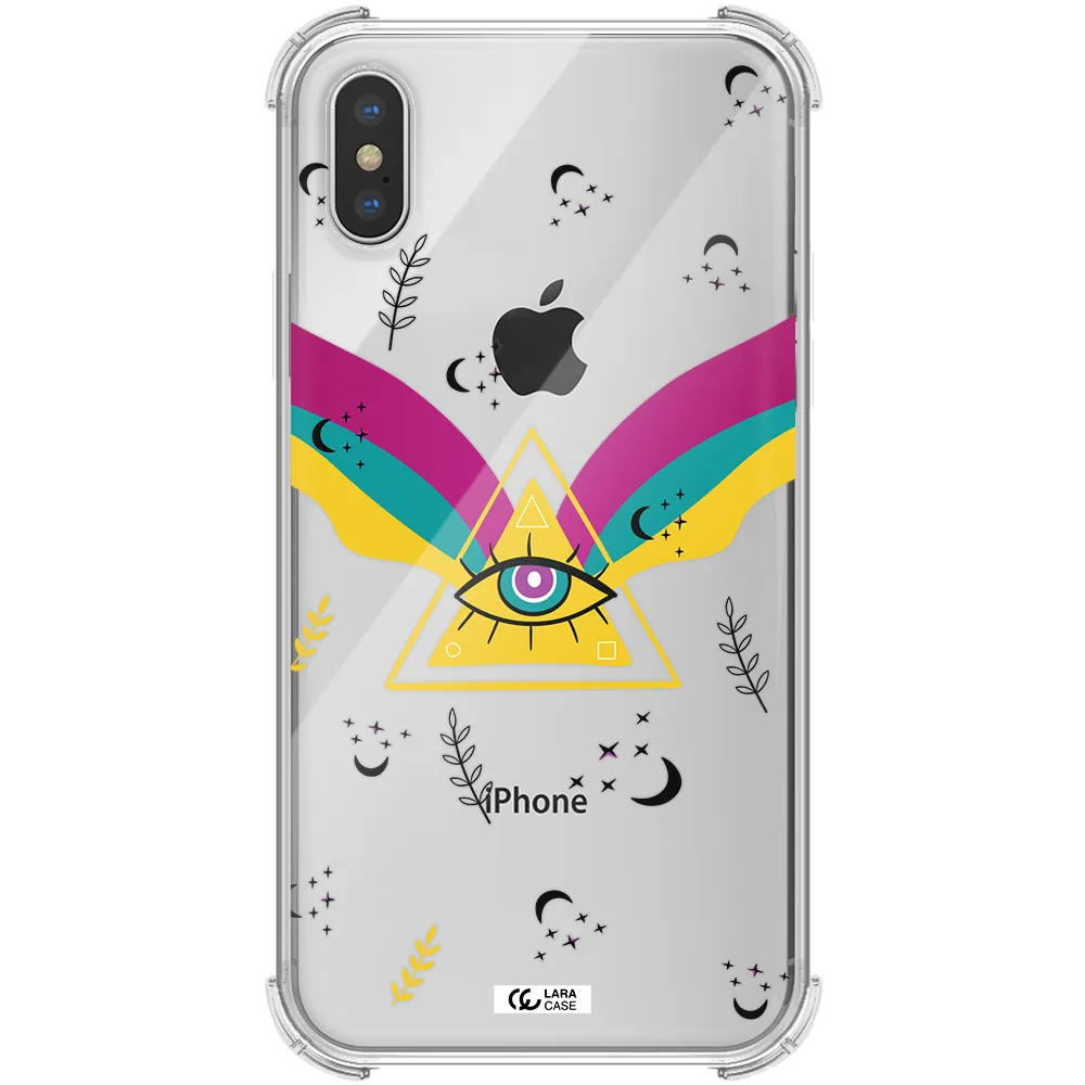One-Eyed Pyramid Apple iPhone XS Clear PC Case
