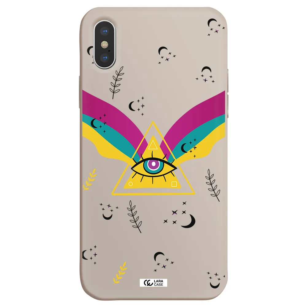 One-Eyed Pyramid Apple iPhone XS Silicone Stone Case