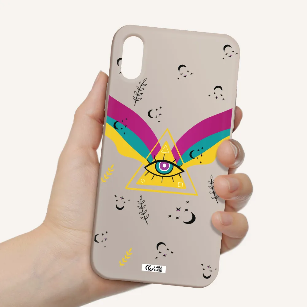 One-Eyed Pyramid Apple iPhone XS Silicone Stone Case