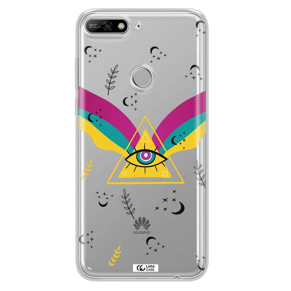 One-Eyed Pyramid Huawei Y7 2018 Clear TPU Case