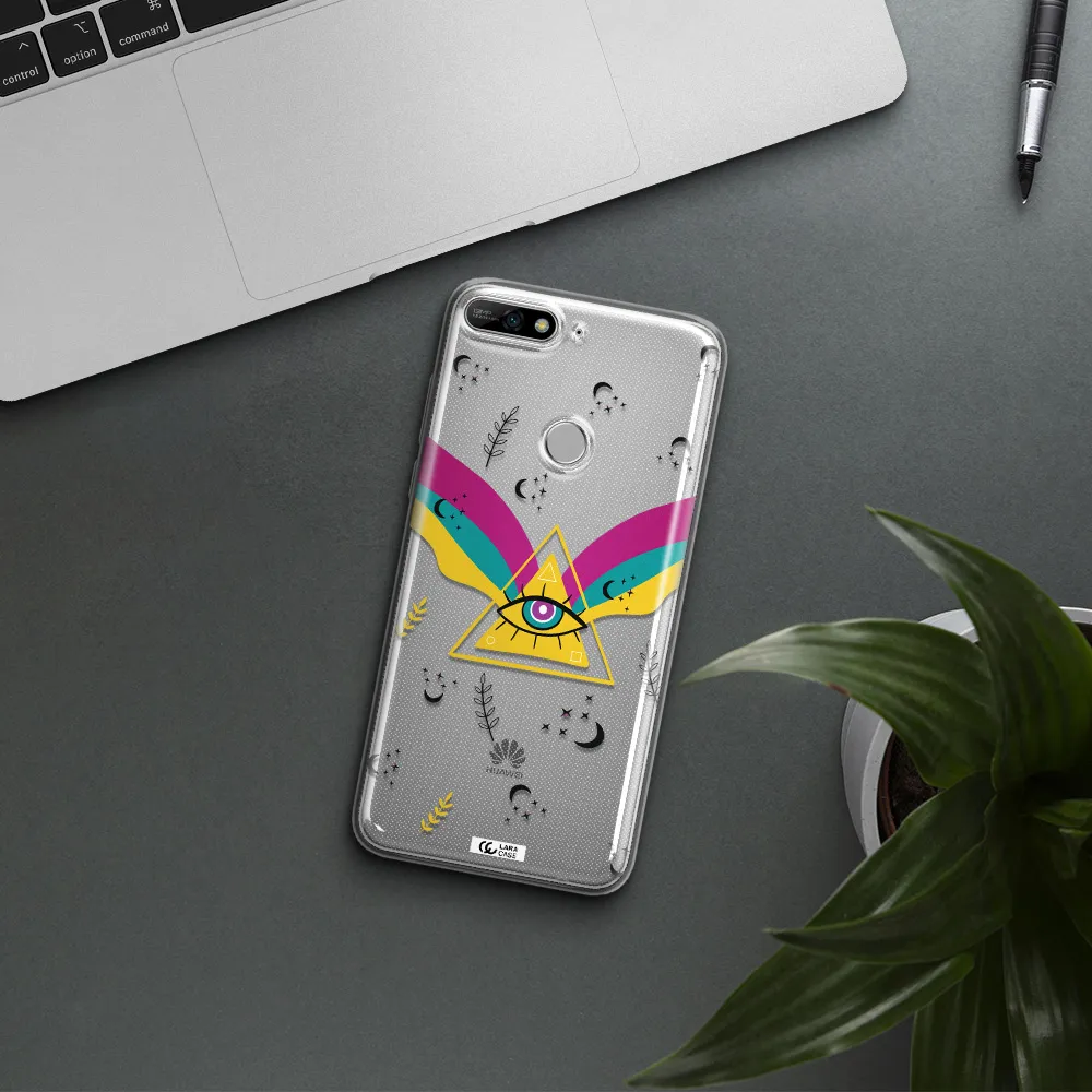 One-Eyed Pyramid Huawei Y7 2018 Clear TPU Case