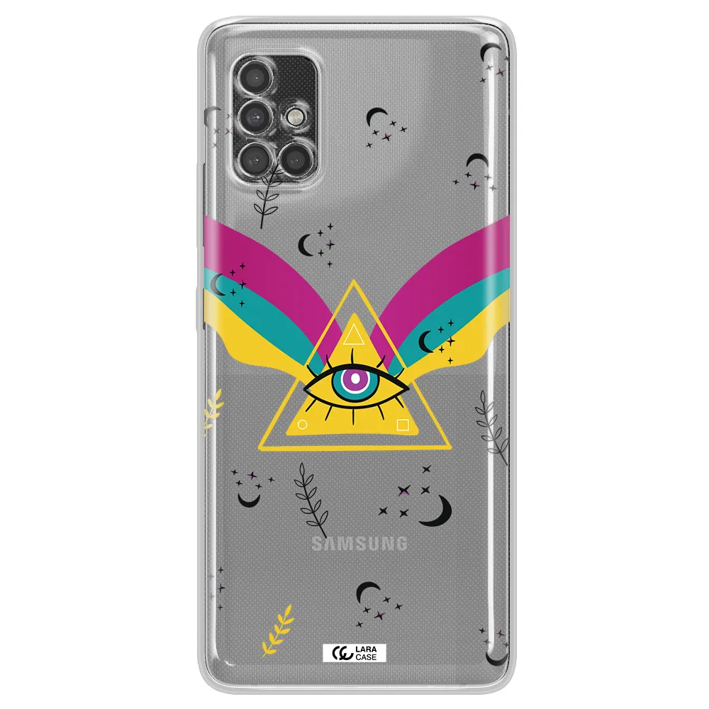 One-Eyed Pyramid Samsung A40S Clear Tpu Case