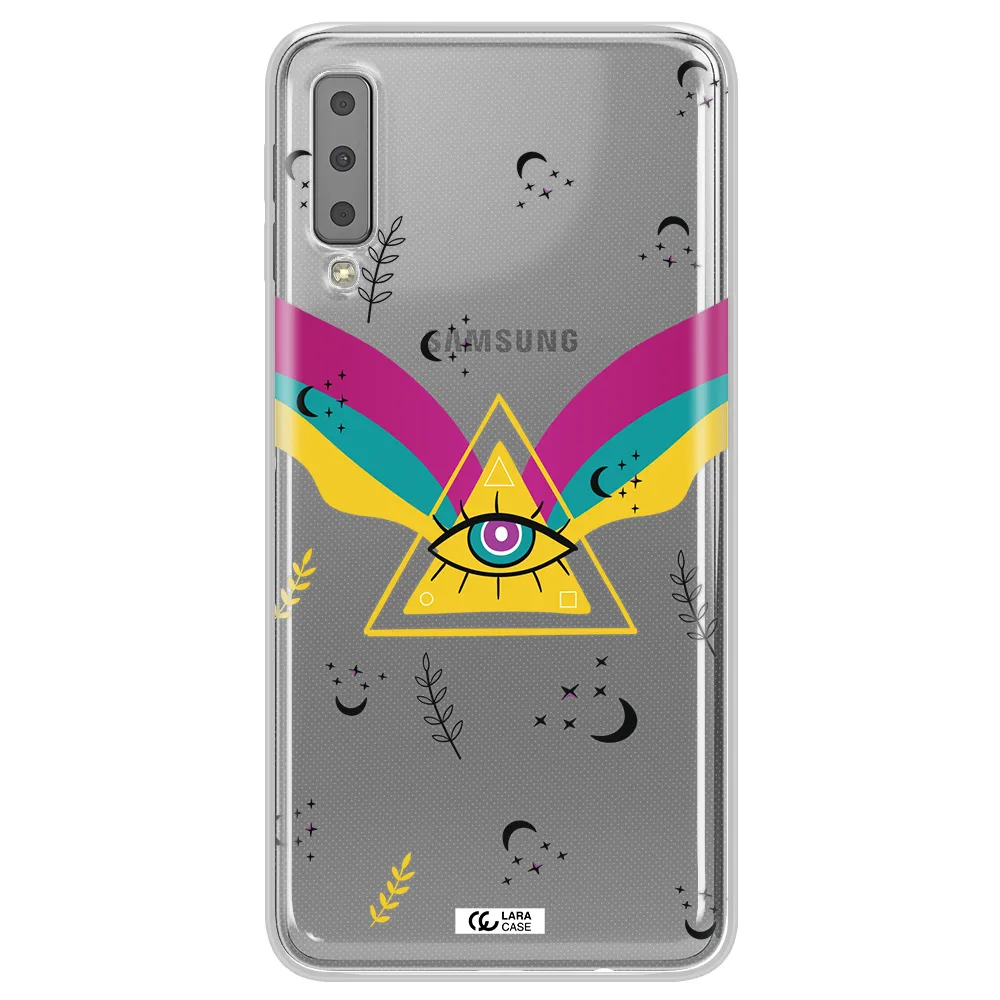 One-Eyed Pyramid Samsung A7 2018 Clear TPU Case