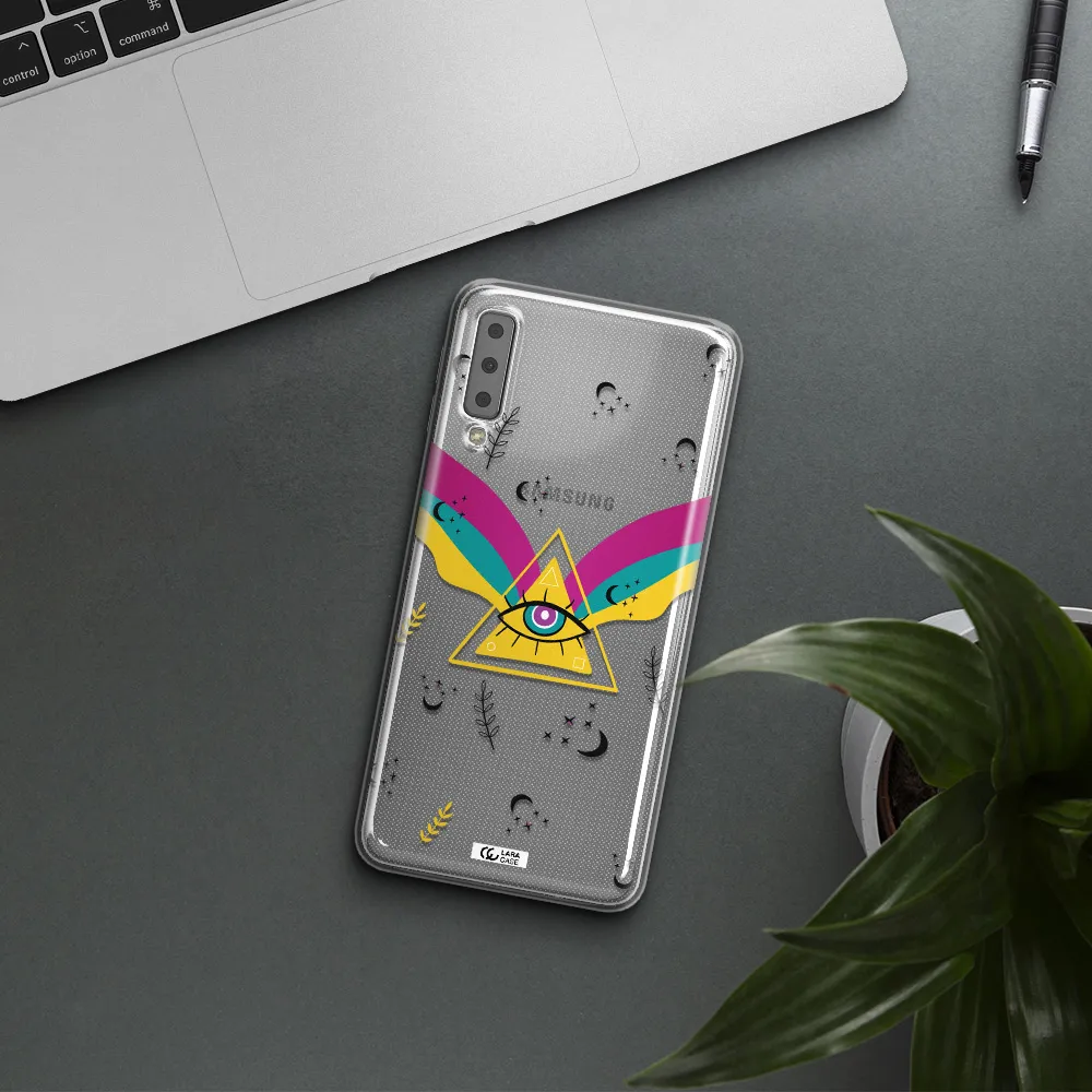 One-Eyed Pyramid Samsung A7 2018 Clear TPU Case