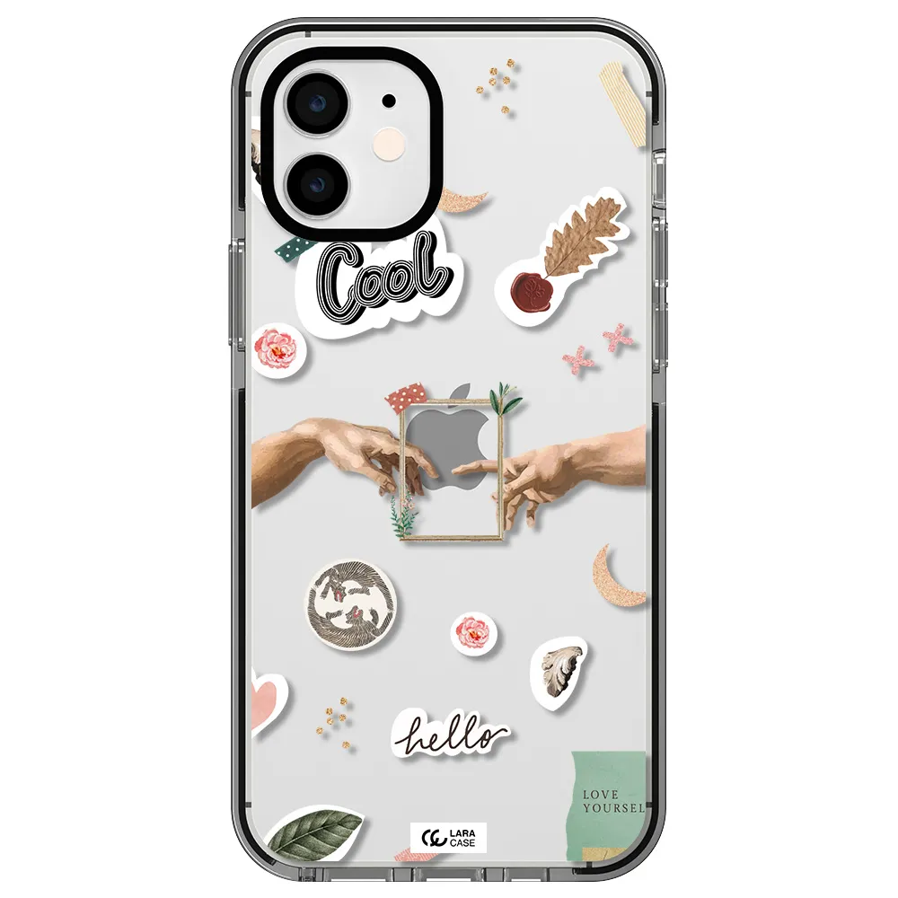 Creation Of Adam Apple iPhone 11 impact black border Case