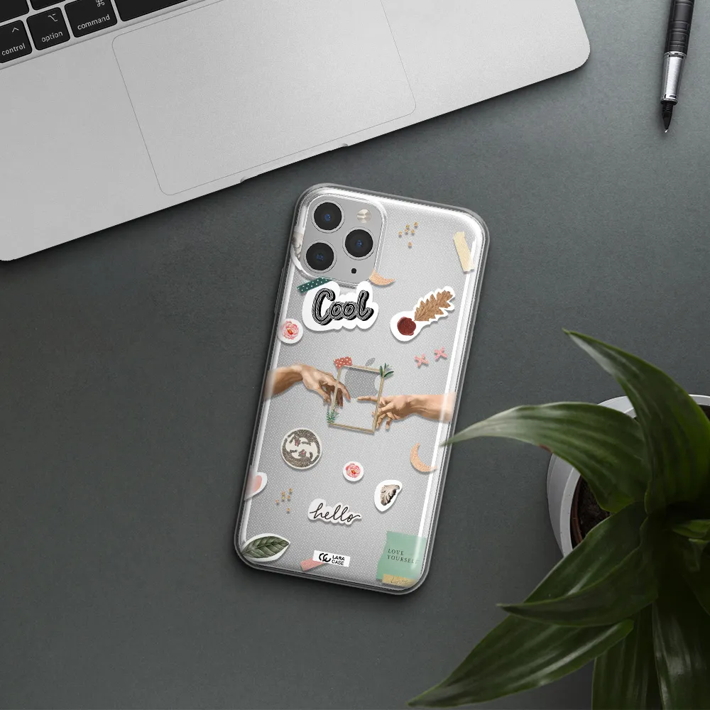 Creation Of Adam Apple iPhone 11 pro Clear TPU Case