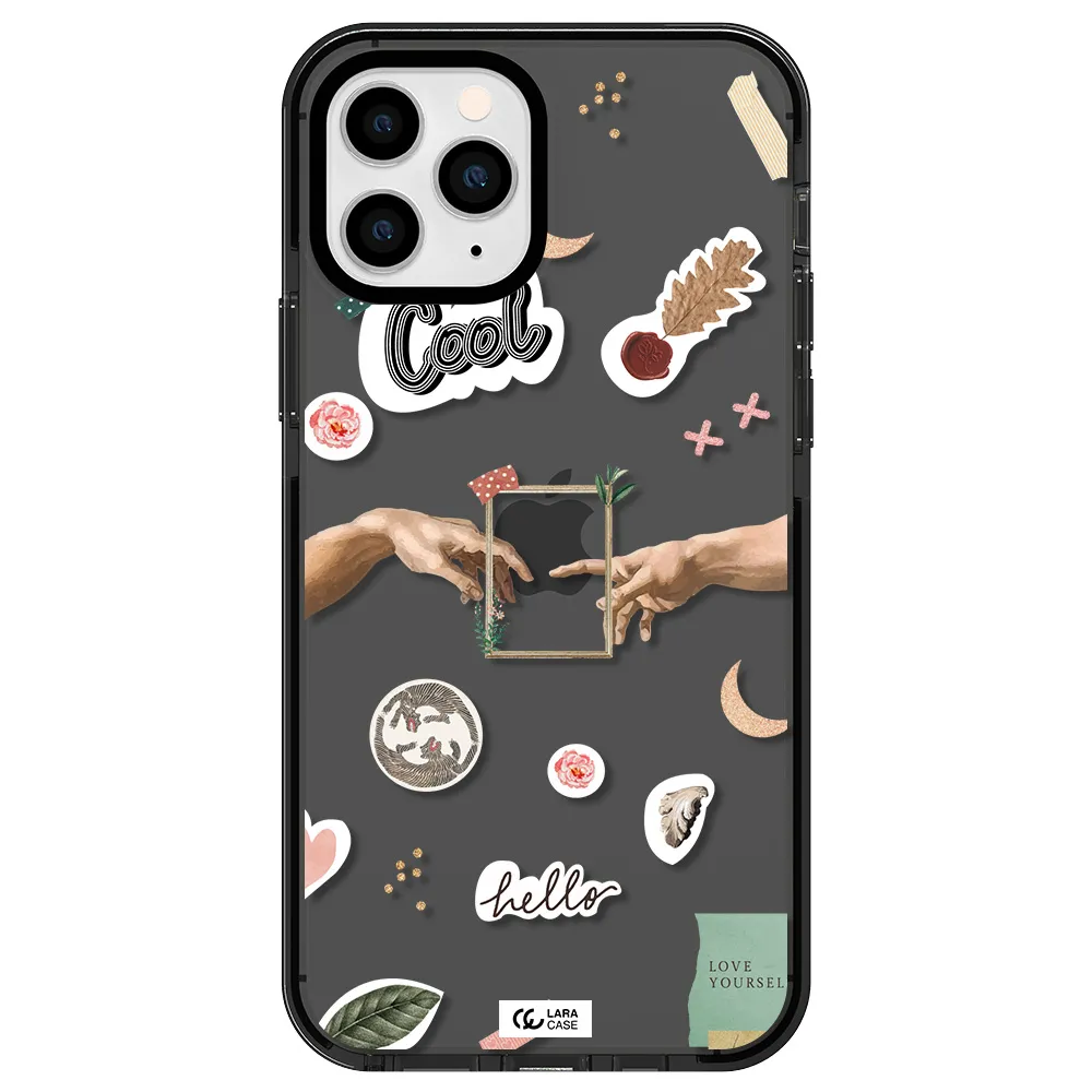 Creation Of Adam Apple iPhone 11 pro impact Smoke Black Case