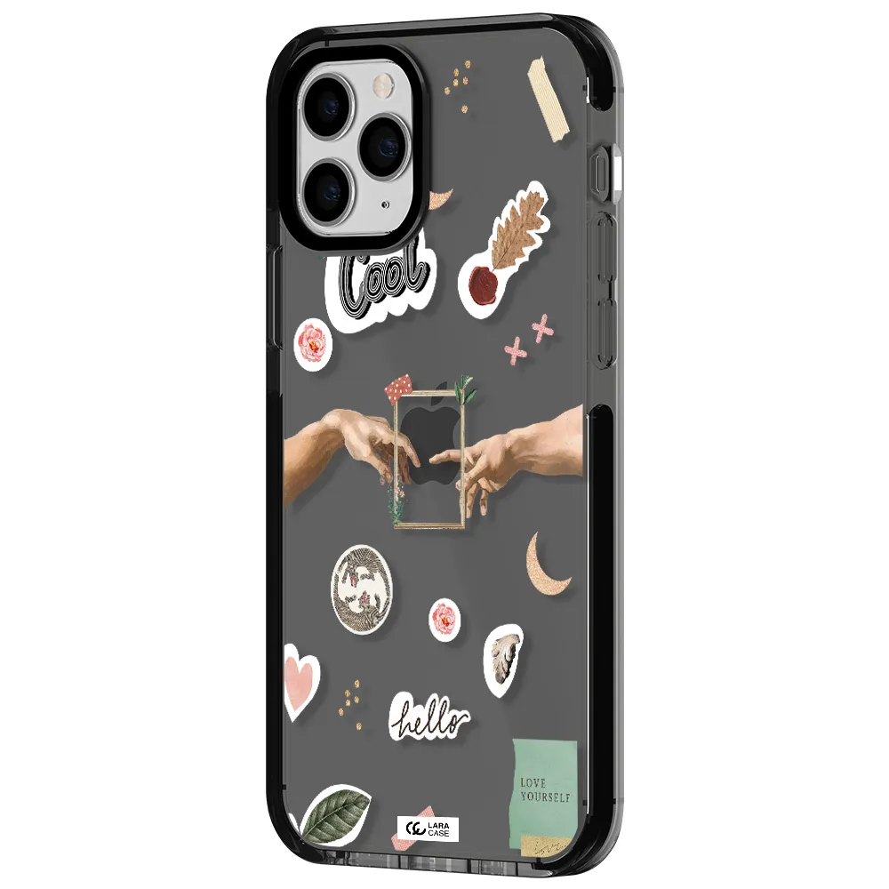 Creation Of Adam Apple iPhone 11 pro impact Smoke Black Case