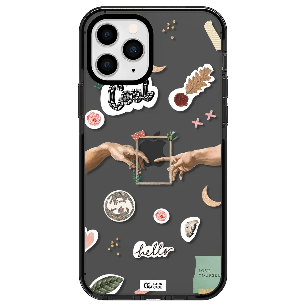Creation Of Adam Apple iPhone 11 pro max impact Smoke Black Case