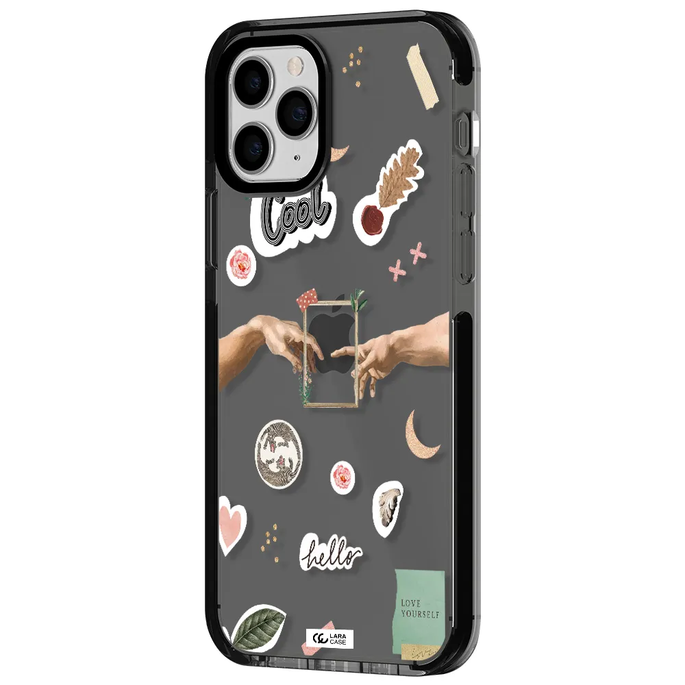 Creation Of Adam Apple iPhone 11 pro max impact Smoke Black Case