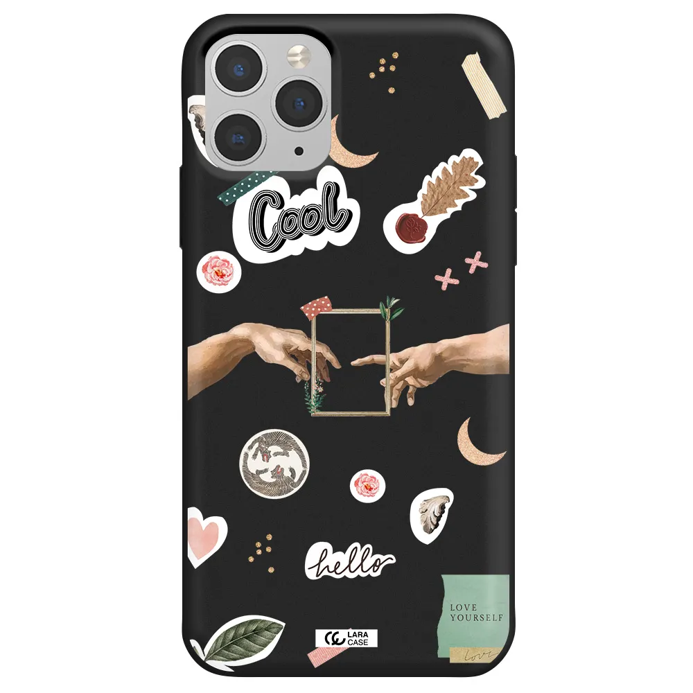 Creation Of Adam Apple iPhone 11 pro Silicone black Case