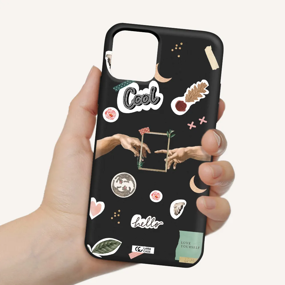 Creation Of Adam Apple iPhone 11 pro Silicone black Case