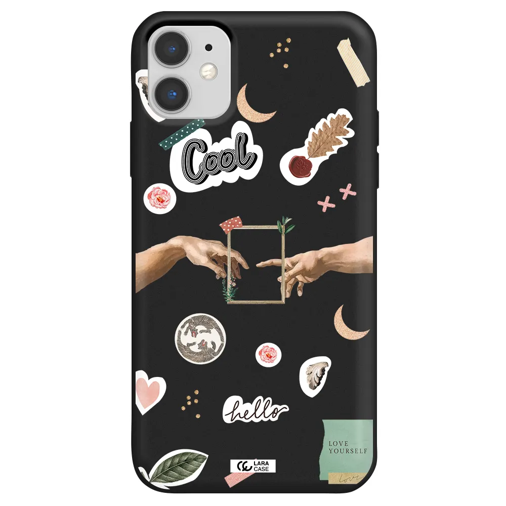 Creation Of Adam Apple iPhone 11 Silicone black Case