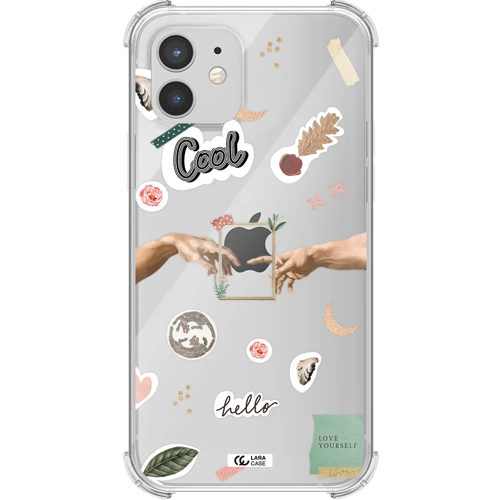 Creation Of Adam Apple iPhone 12 Clear PC Case