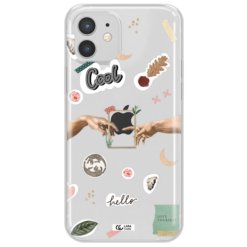 Creation Of Adam Apple iPhone 12 Clear TPU Case