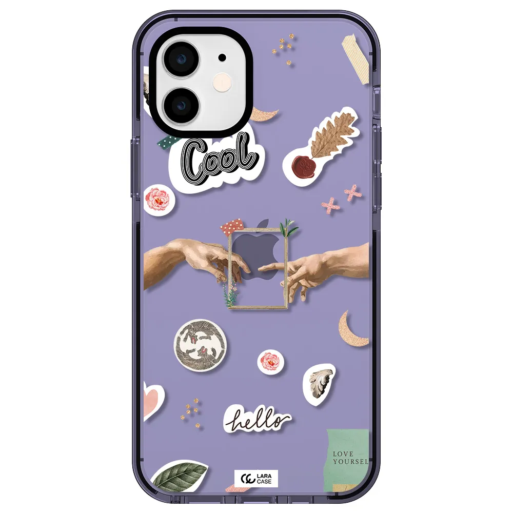 Creation Of Adam Apple iPhone 12 impact Lilac Case