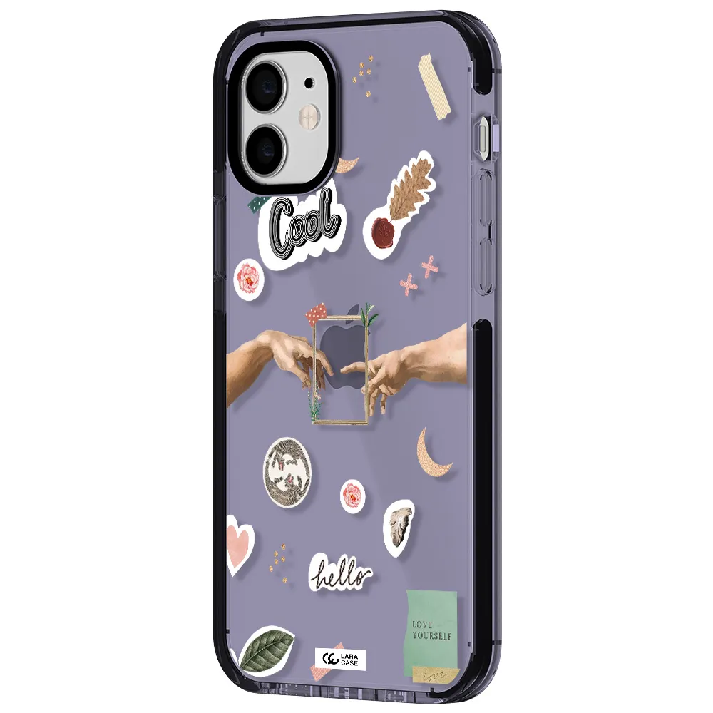 Creation Of Adam Apple iPhone 12 impact Lilac Case