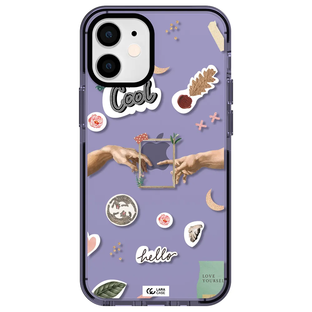 Creation Of Adam Apple iPhone 12 mini impact Lilac Case