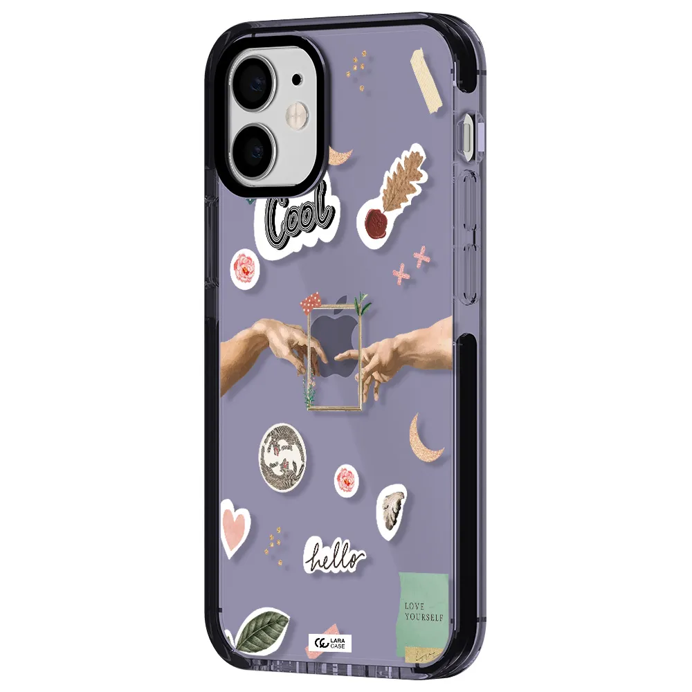 Creation Of Adam Apple iPhone 12 mini impact Lilac Case