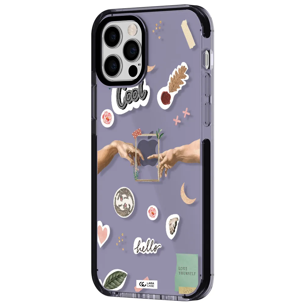 Creation Of Adam Apple iPhone 12 pro impact Lilac Case