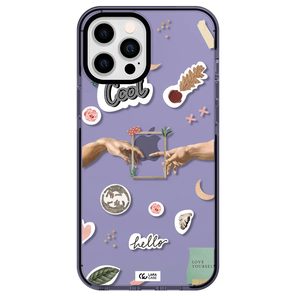 Creation Of Adam Apple iPhone 12 pro max impact Lilac Case