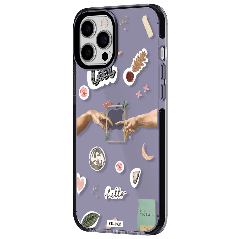 Creation Of Adam Apple iPhone 12 pro max impact Lilac Case