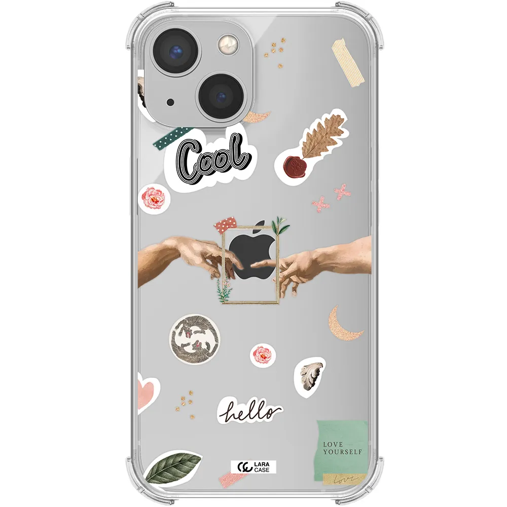 Creation Of Adam Apple iPhone 13 Clear PC Case