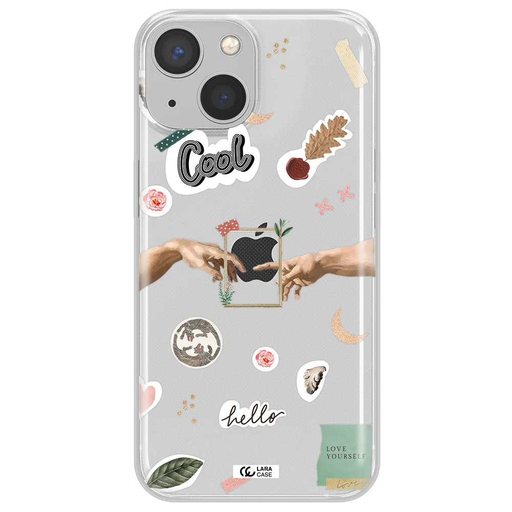 Creation Of Adam Apple iPhone 13 mini Clear TPU Case
