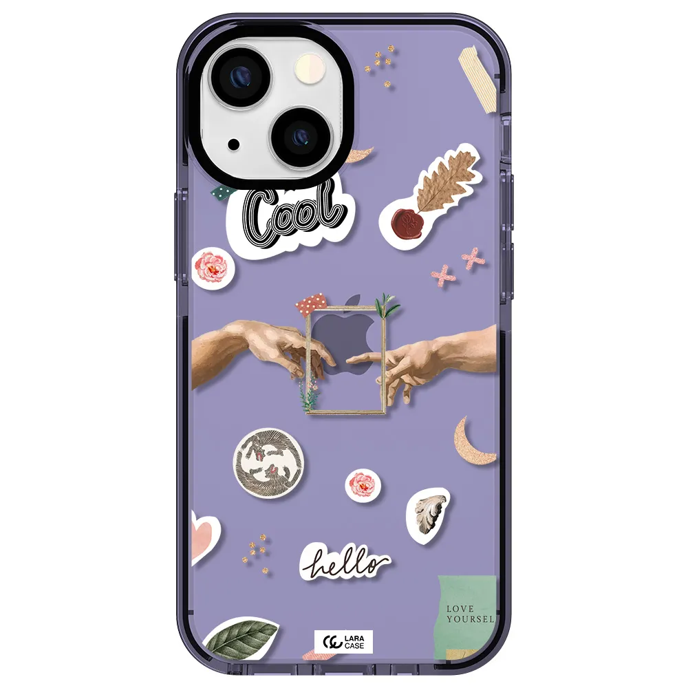 Creation Of Adam Apple iPhone 13 mini impact Lilac Case