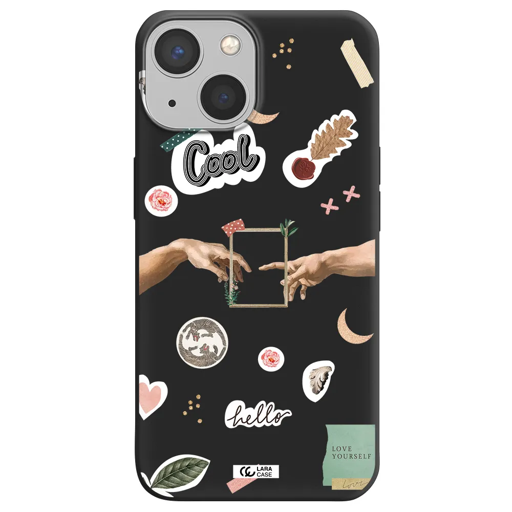 Creation Of Adam Apple iPhone 13 mini Silicone black Case