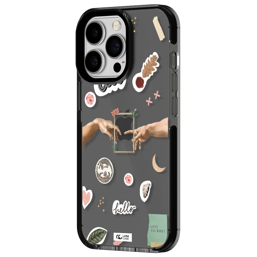 Creation Of Adam Apple iPhone 13 Pro impact Smoke Black Case