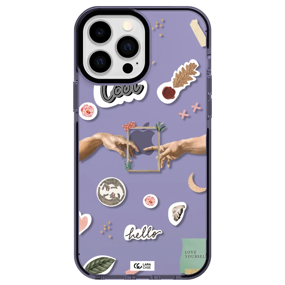 Creation Of Adam Apple iPhone 13 Pro Max impact Lilac Case