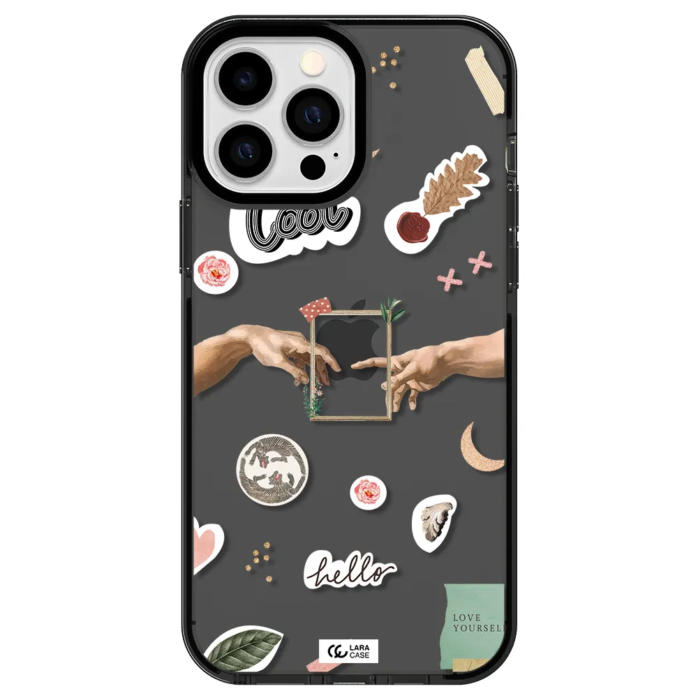 Creation Of Adam Apple iPhone 13 Pro Max impact Smoke Black Case