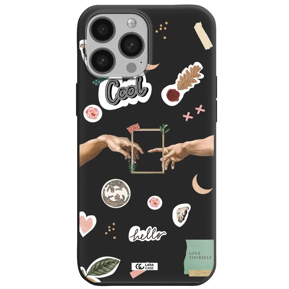 Creation Of Adam Apple iPhone 13 Pro Max Silicone black Case