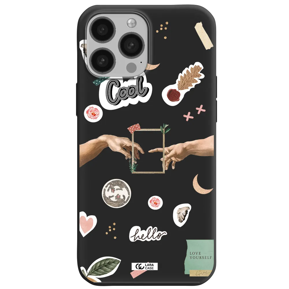 Creation Of Adam Apple iPhone 13 Pro Silicone black Case